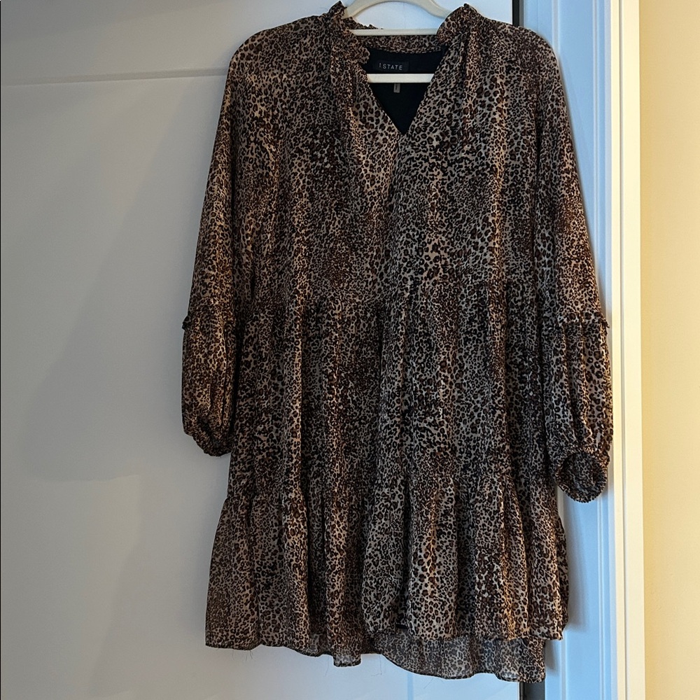 Cheetah Print Blousey Dress